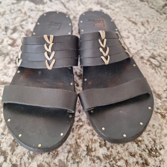 Beek Brown Leather Sandals size 6 - Picture 1 of 11